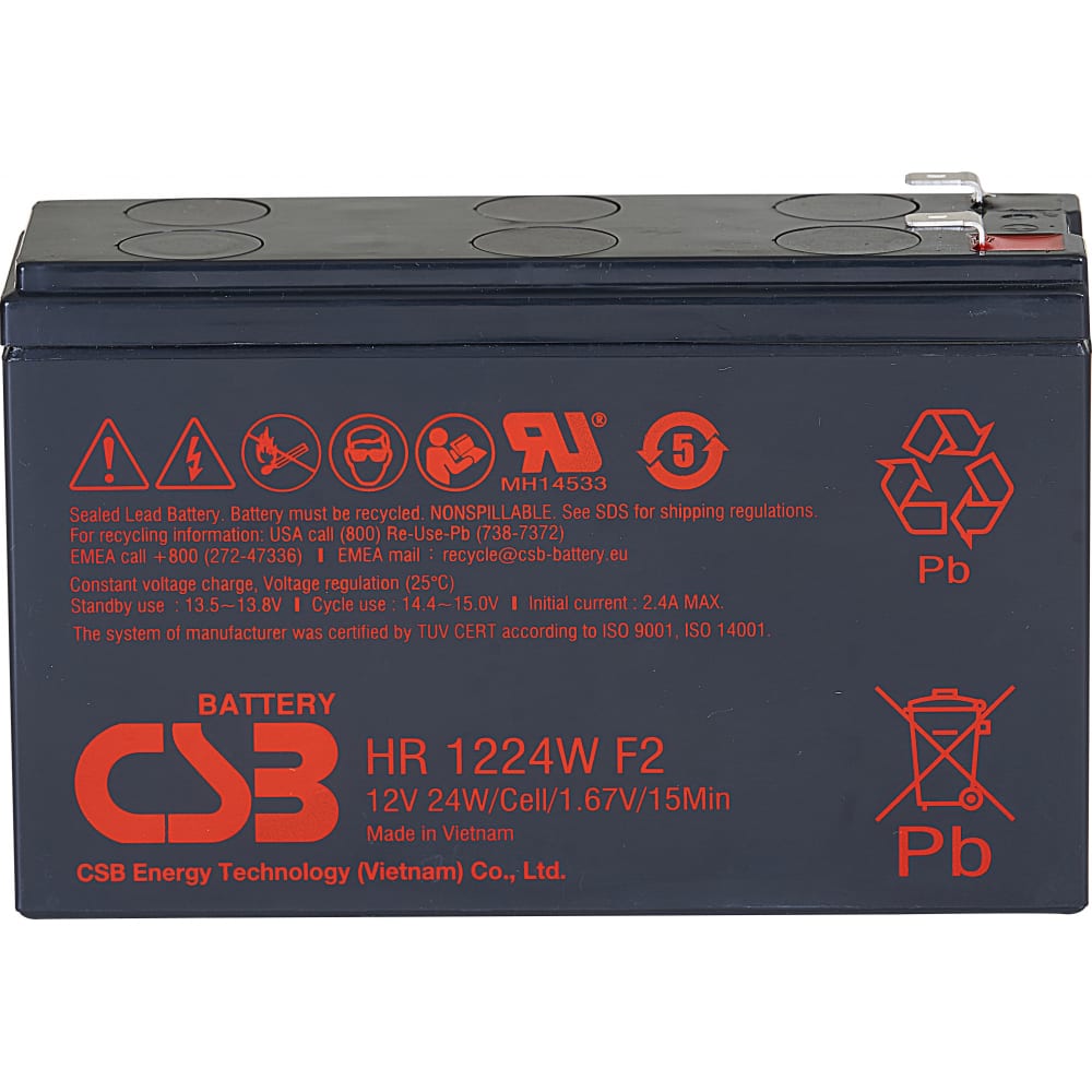 Аккумулятор для ИБП HR1224W F2 F1 CSB HR1224W F2 F1 CSB