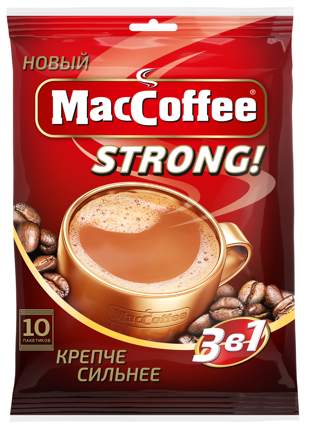 Кофейный напиток растворимый MacCoffee Strong 3в1 16 г х 10 шт.