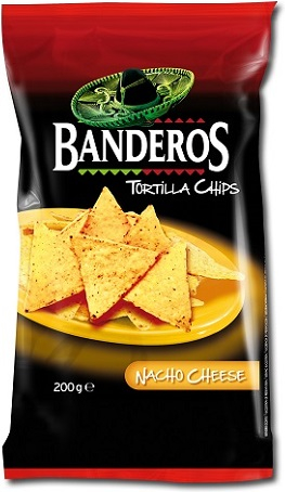 фото Чипсы banderos tortilla chips кукурузные с сыром начо 200 г