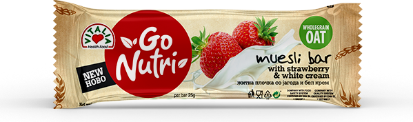 

Батончик Vitalia Go Nutri Muesli Bar с клубникой и белым кремом 25 г