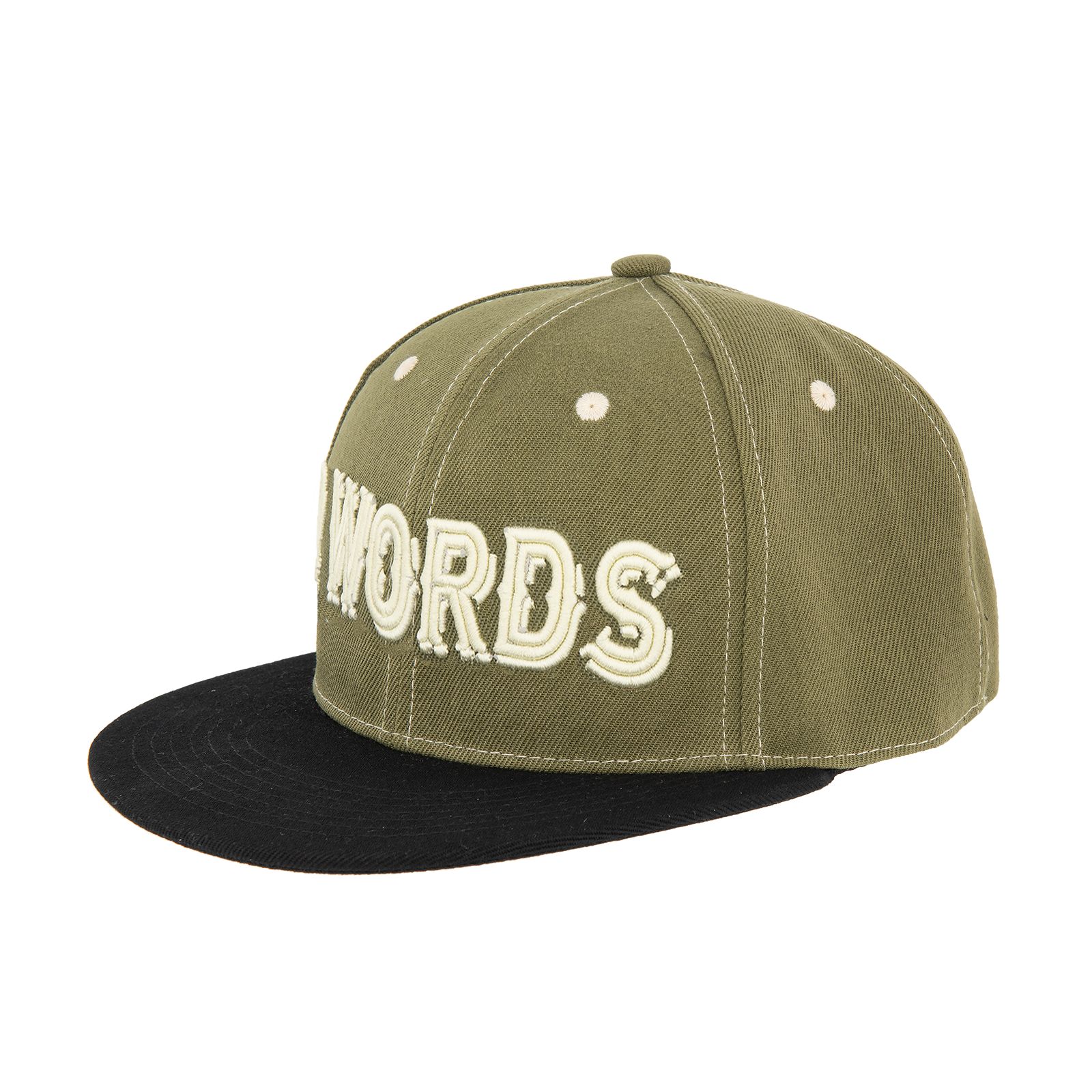 Бейсболка унисекс Madbull 2WORDS-1 black/khaki, one size