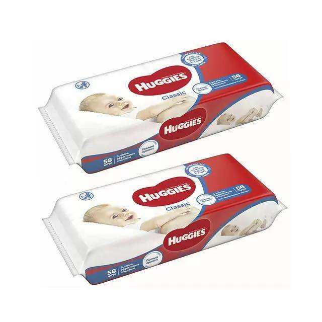 фото Влажные салфетки huggies natural, 48 шт/уп, 2 уп