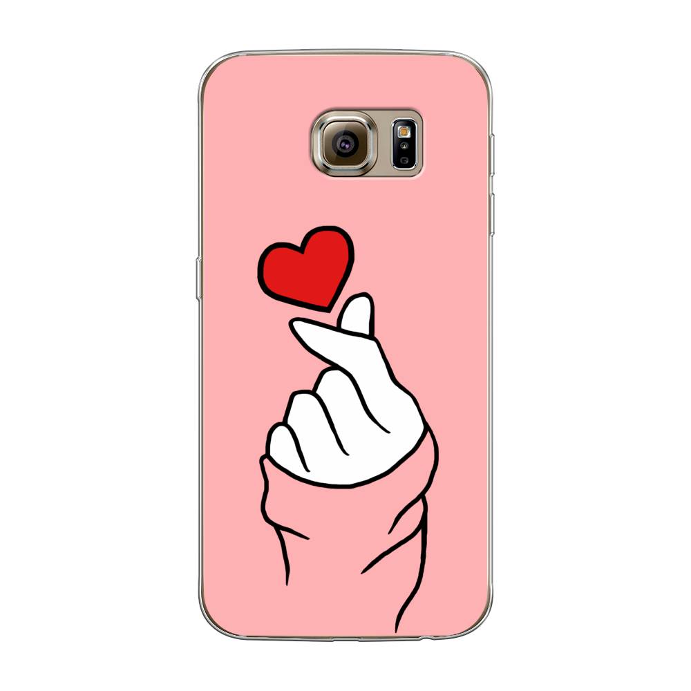 

Чехол Awog на Samsung Galaxy S6 edge "Милое сердечко", Белый;красный;черный, 24450-7
