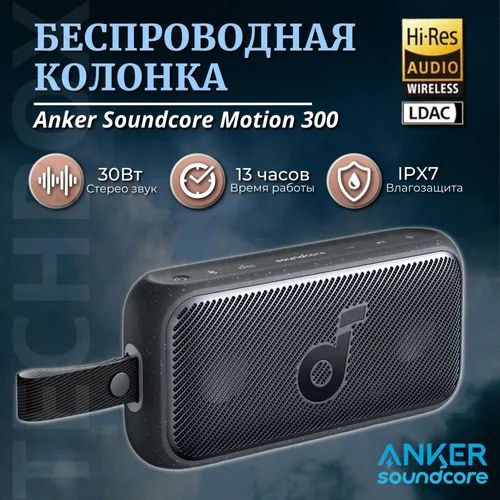 

Портативная колонка Anker Motion 300 Black, Черный, Motion 300