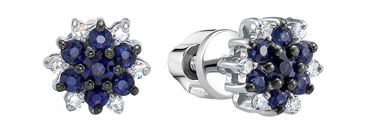 

Серьги из белого золота с бриллиантом Vesna jewelry 41704-256-13-00, 41704-256-13-00