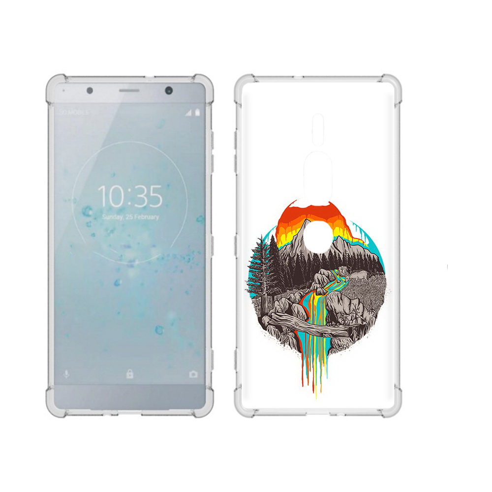 

Чехол MyPads Tocco для Sony Xperia XZ2 Premium Радужный водопад, Прозрачный, Tocco