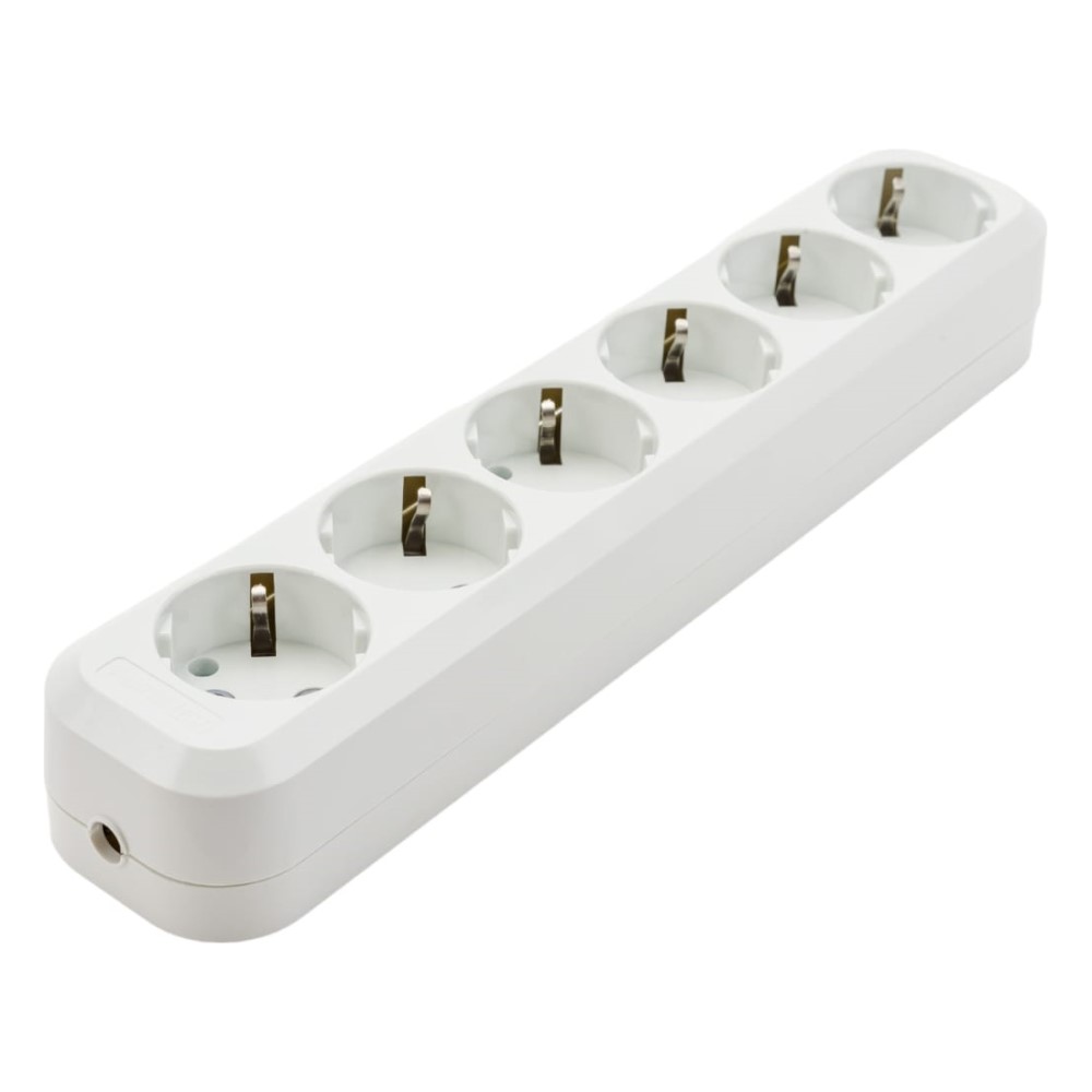 

Колодка TDM ELECTRIC 6 гнезд с заземлением, Белый