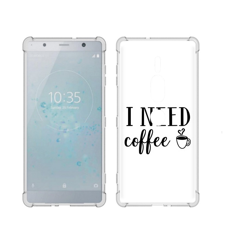 

Чехол MyPads Tocco для Sony Xperia XZ2 Premium Мне нужен кофе, Прозрачный, Tocco