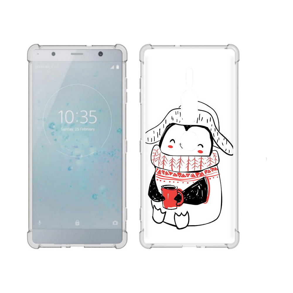 

Чехол MyPads Tocco для Sony Xperia XZ2 Premium Милый пингвин, Прозрачный, Tocco