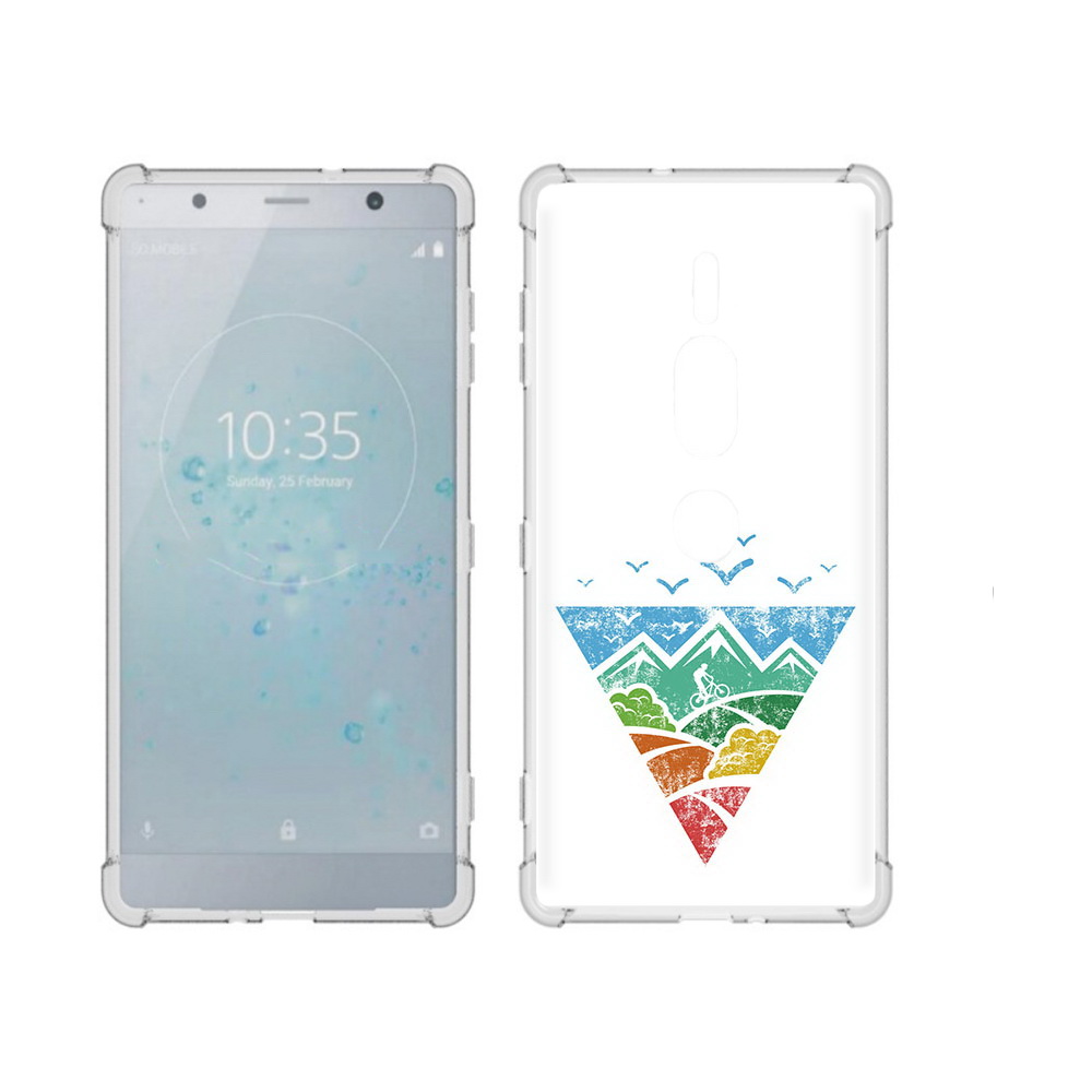 

Чехол MyPads Tocco для Sony Xperia XZ2 Premium Лес земля море чайки, Прозрачный, Tocco