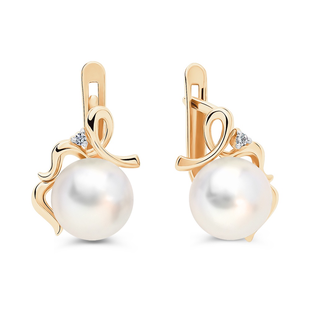 

Серьги из золота 585Gold 202014098, жемчуг культивированный/фианит, 202014098