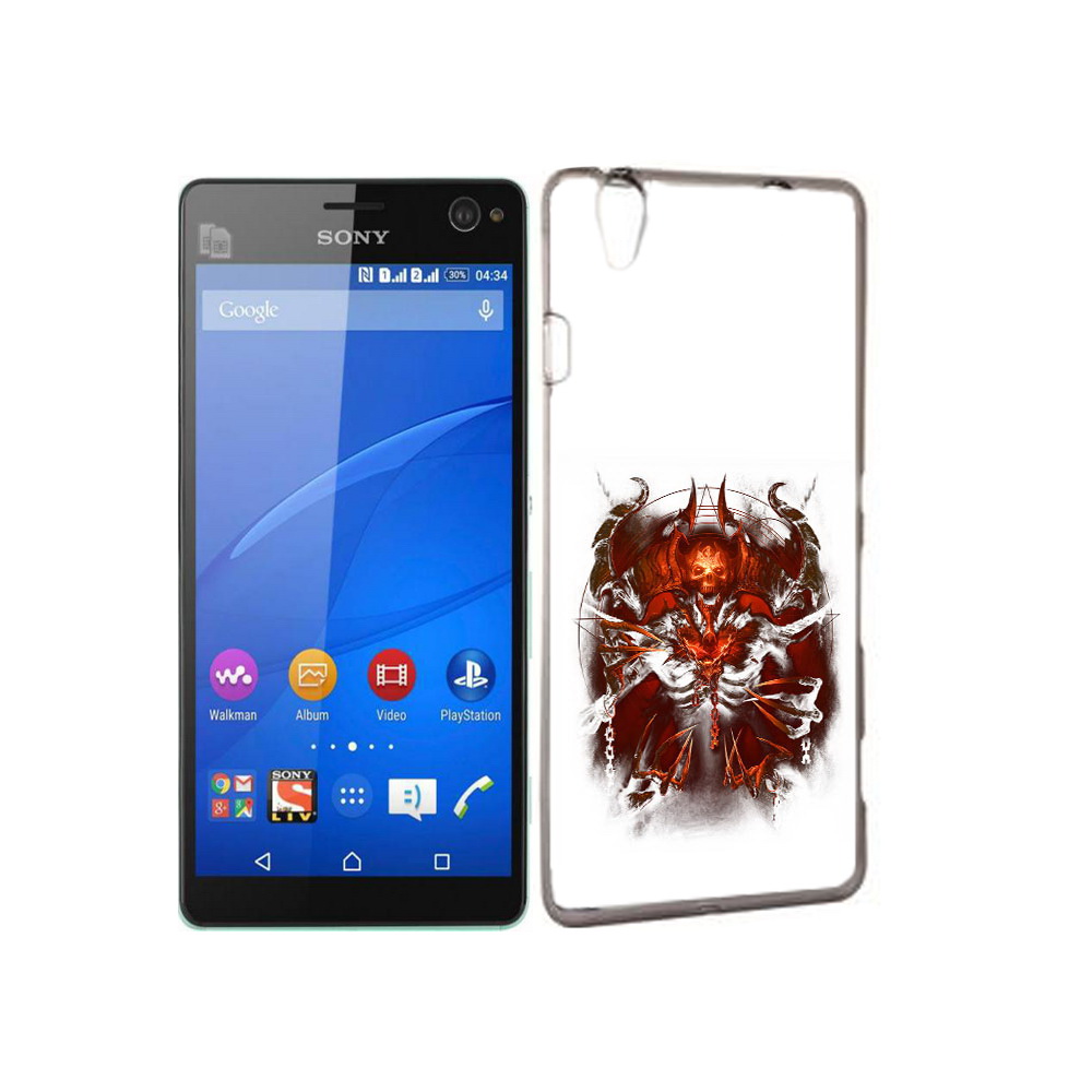 

Чехол MyPads Tocco для Sony Xperia C4 яркий демон, Прозрачный, Tocco