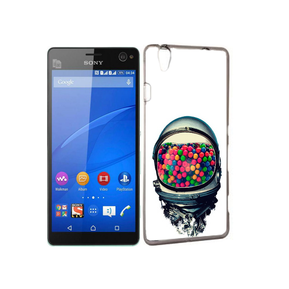 

Чехол MyPads Tocco для Sony Xperia C4 шлем космонавта, Прозрачный, Tocco