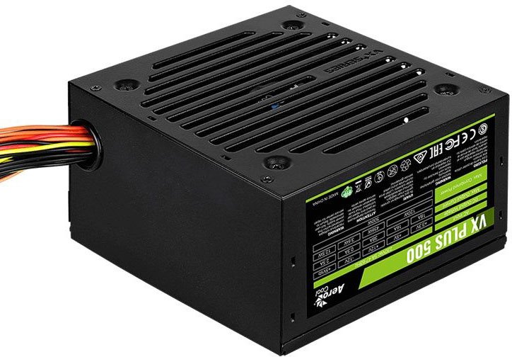 

Блок питания AEROCOOL VX PLUS 500W 500W (1049256), Черный, VX PLUS 500W