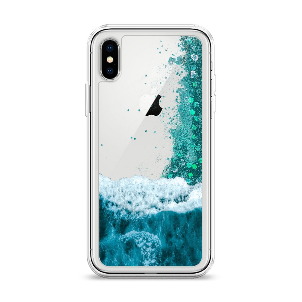 

Жидкий чехол с блестками "Морская пучина" на Apple iPhone XS (10S), 11895-1