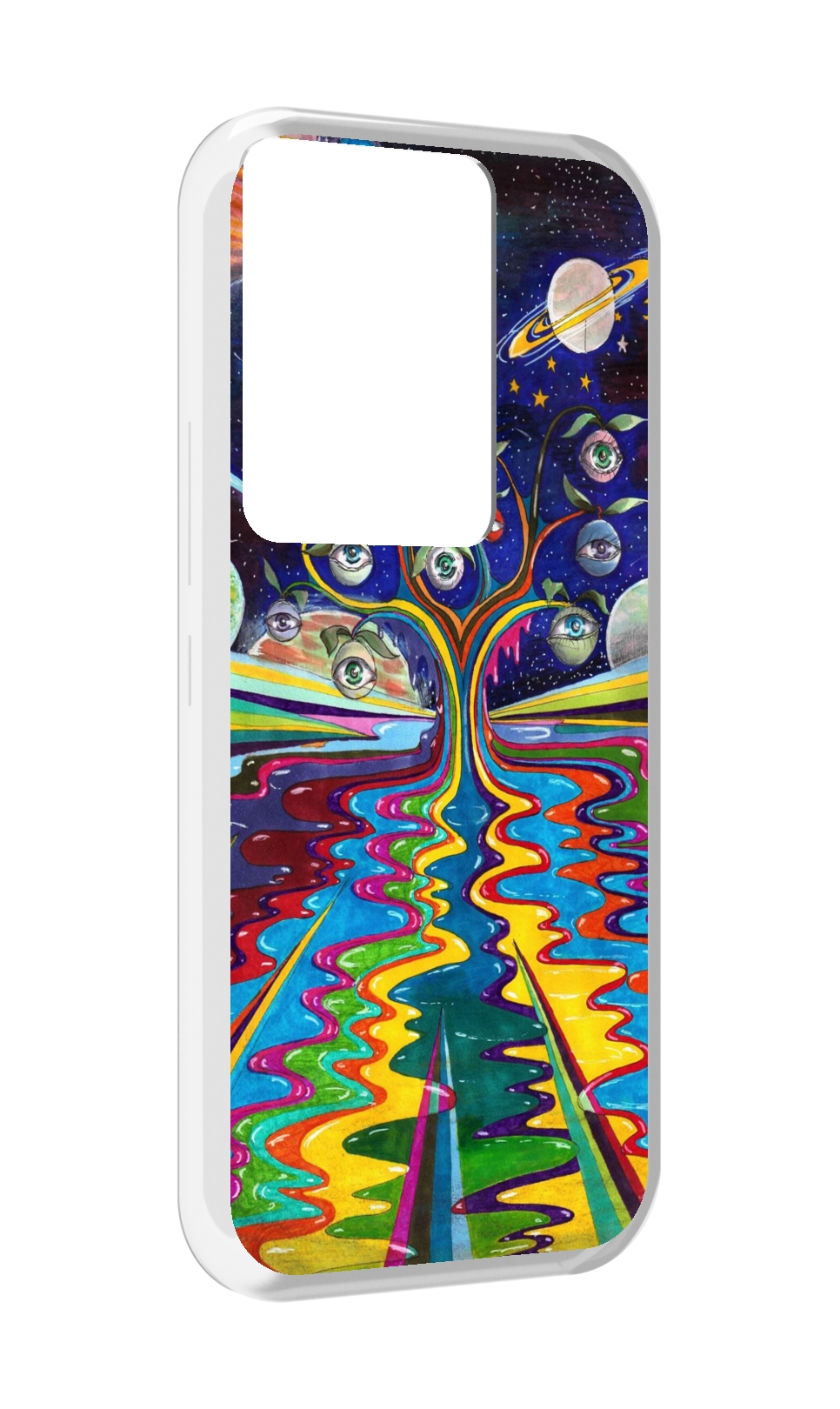 

Чехол MyPads дерево с глазами акварель для Itel Vision 3 Plus / Itel P38 Pro, Прозрачный, Tocco