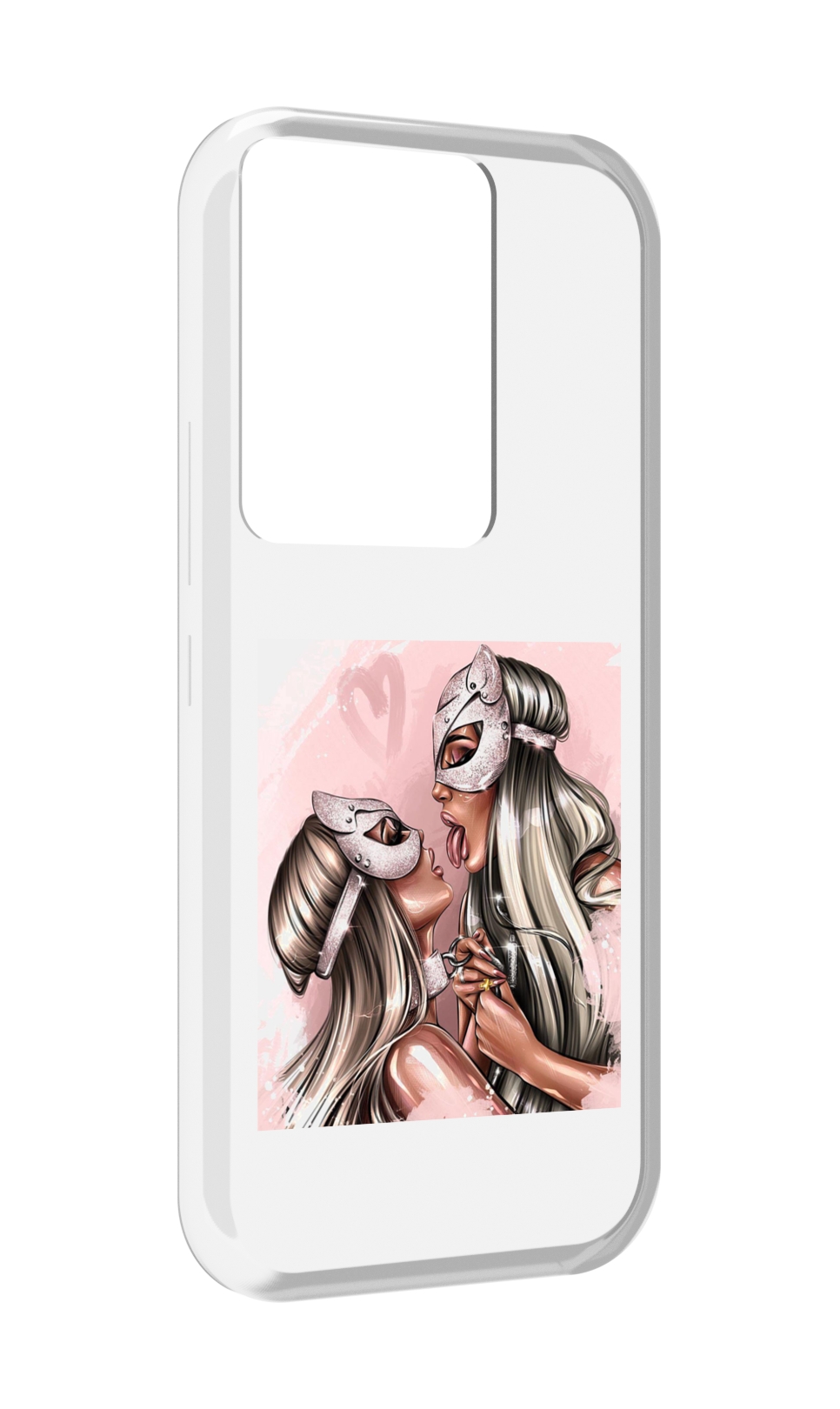 

Чехол MyPads девушки-поцелуй женский для Itel Vision 3 Plus / Itel P38 Pro, Прозрачный, Tocco