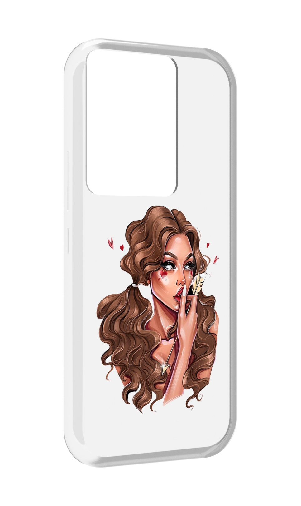 

Чехол MyPads девушка-со-стрелой женский для Itel Vision 3 Plus / Itel P38 Pro, Прозрачный, Tocco