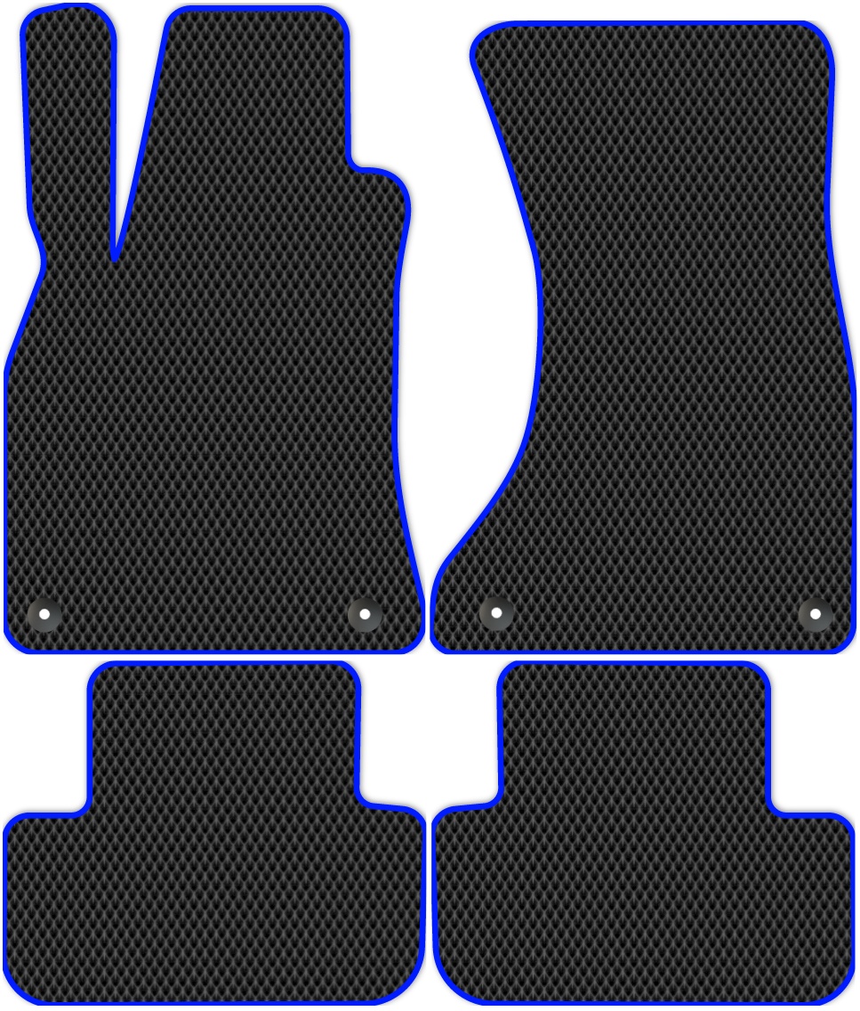 фото Коврики allmone "ева/эва/eva" для audi a4 iv (8k2 8k5) (2007 - 2015) черн с синей окантовк