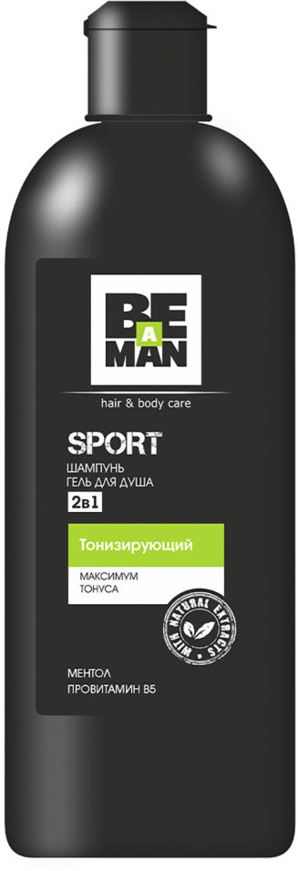 Гель-шампунь Be a man Sport Тонизирующий 2в1 360мл