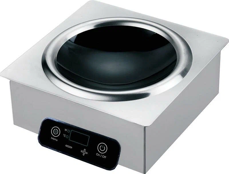 

Настольная электрическая плитка Hurakan HKN-ICB35W WOK серебристый, HKN-ICB35W WOK