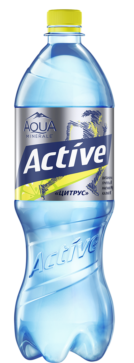 Вода питьевая Aqua Minerale Active Цитрус со вкусом лимона негазированная, 1 л