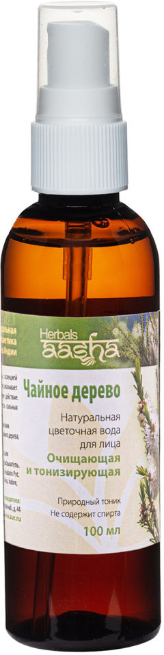 фото Цветочная вода для лица aasha herbals чайное дерево очищающая и тонизирующая 100мл