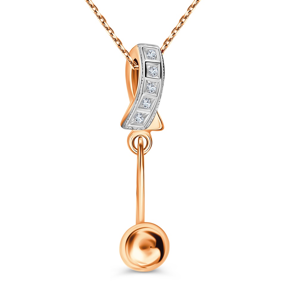 

Пирсинг для пупка из золота 585Gold 608000376, фианит, 608000376