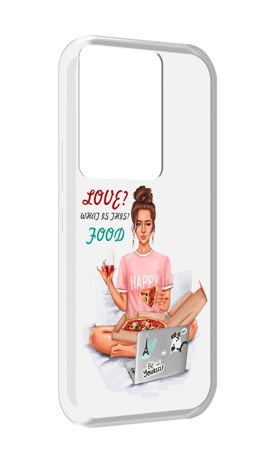 

Чехол MyPads девушка-с-ноутбуком женский для Itel Vision 3 Plus / Itel P38 Pro, Прозрачный, Tocco