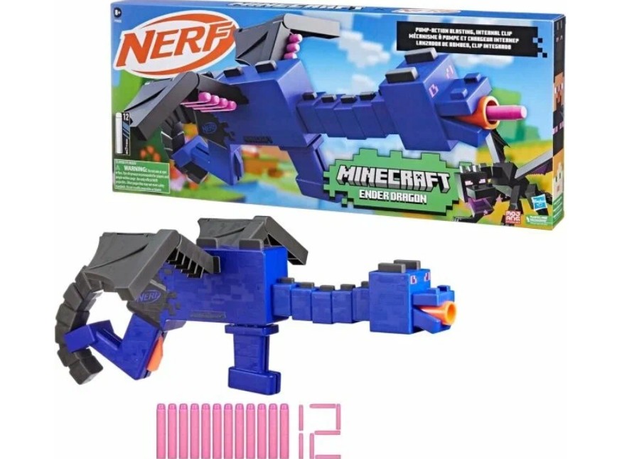 Игрушка бластер Nerf Minecraft Ender Dragon F7912