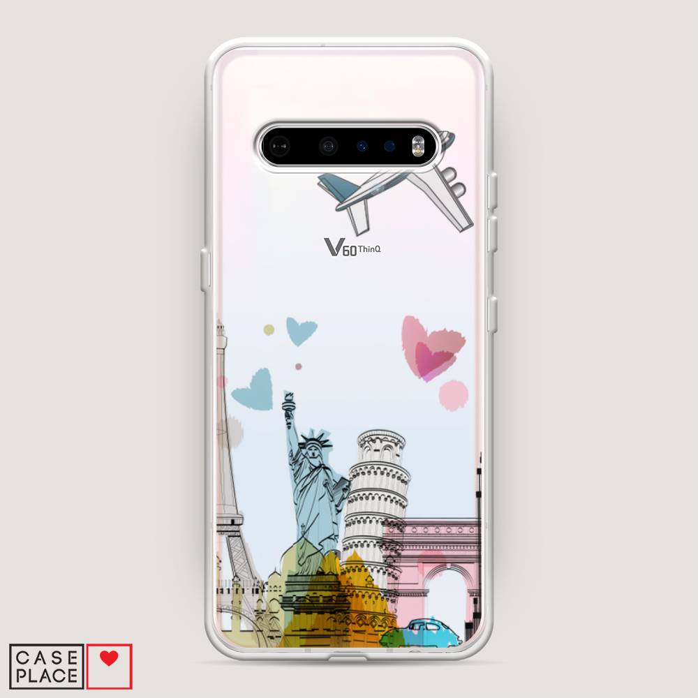 

Чехол Awog на LG V60 ThinQ 5G "Самолет путешествий", Желтый, 84250-10