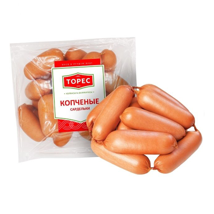 

Сардельки Торес Копченые +-1 кг