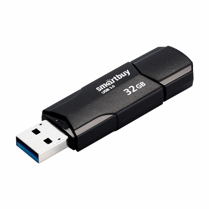 

Флешка Smartbuy 32GBCLU-K3, 32 Гб, USB3.0, чт до 175 Мб/с, зап до 25 Мб/с, Black