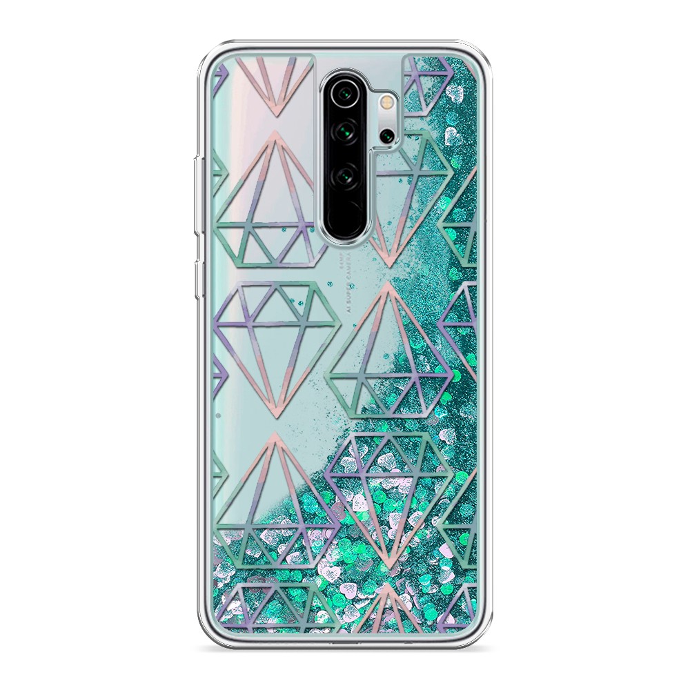 

Жидкий чехол с блестками "Бриллианты голографика" на Xiaomi Redmi Note 8 Pro, 36695-1