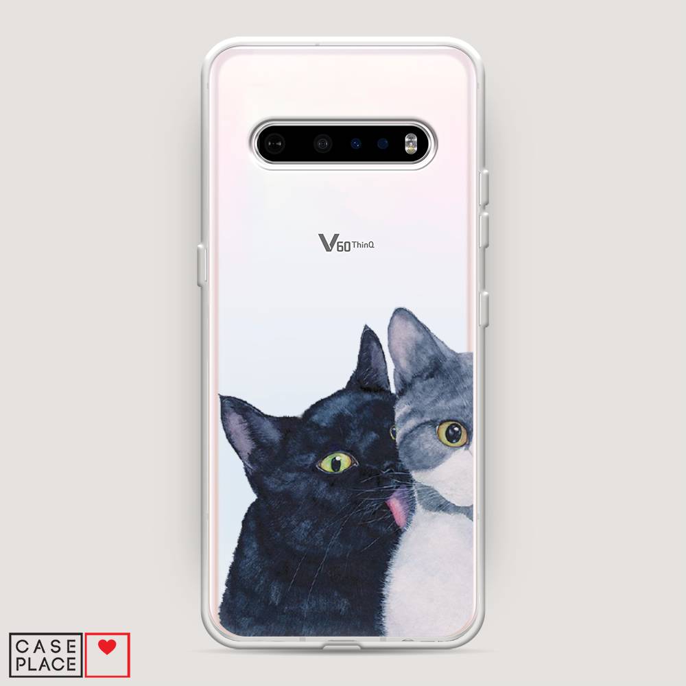 

Чехол Awog на LG V60 ThinQ 5G "Кошачья любовь", Синий, 84250-1