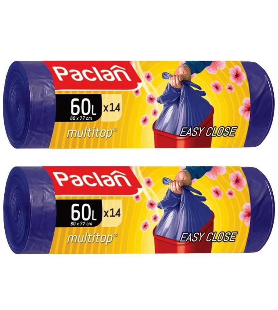 Мешки для мусора Paclan Multitop Aroma 60 л, 14шт. х 2уп.