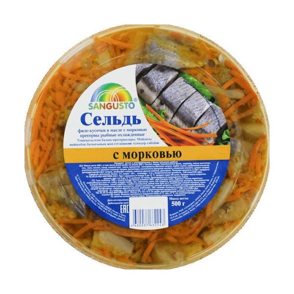 

Сельдь Sangusto малосоленое филе 500 г