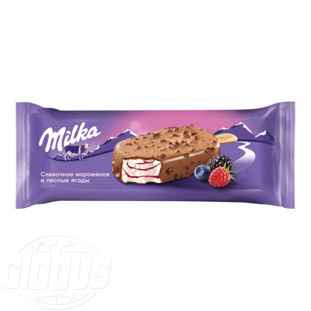 фото Мороженое сливочное milka со вкусом лесных ягод 64 г