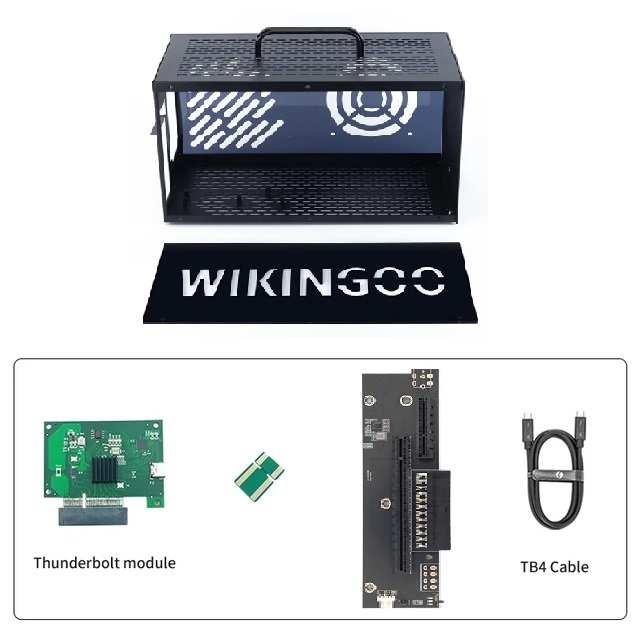 

Внешний корпус для видеокарты Wikingoo T360, EGPU, Thunderbolt 3/4. Полный комплект, T360-ATX-L17C100 Kit