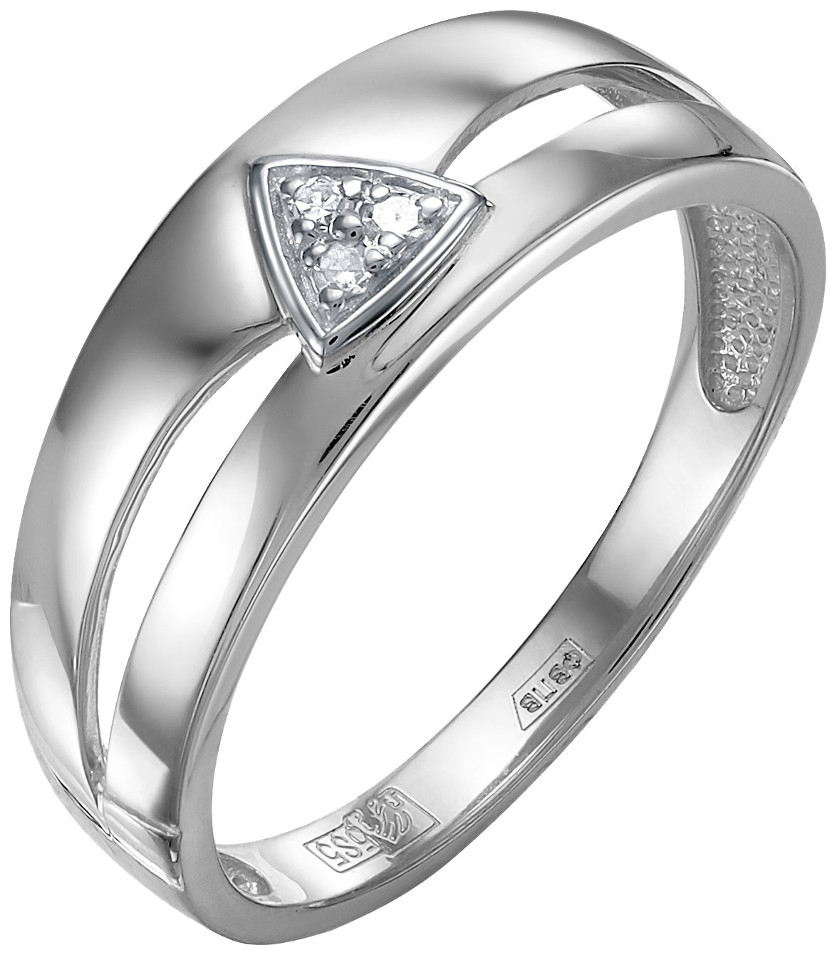 

Кольцо из белого золота с бриллиантом р. 17,5 Vesna jewelry 1999-251-01-00, 1999-251-01-00