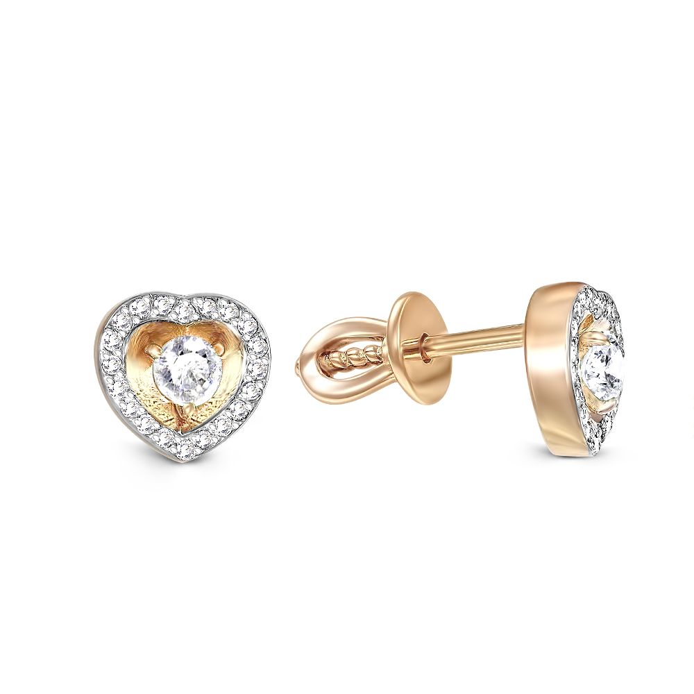 

Серьги пусеты из красного золота с фианитом NEWGOLD 094705_07_01_005_0004, 094705_07_01_005_0004