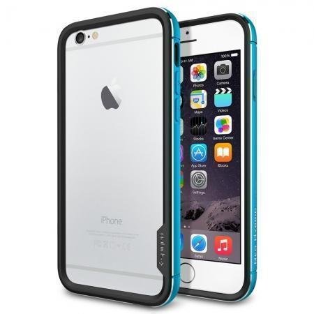 фото Чехол-бампер spigen neo hybrid ex metal для apple iphone 6/6s (metal blue) sgp11188