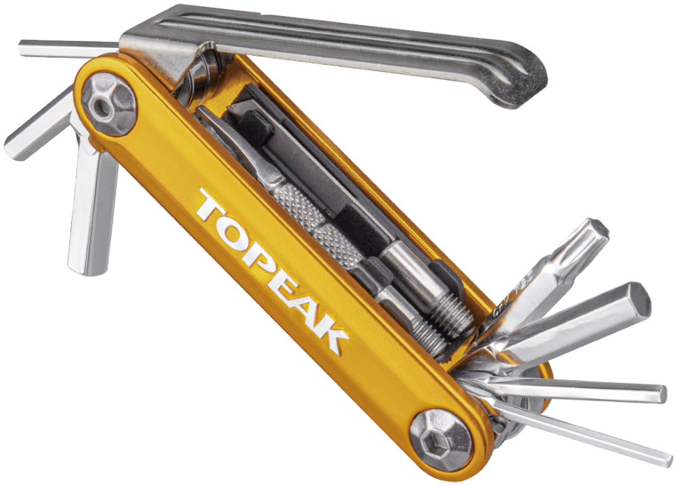 TOPEAK TUBI 11, 11 FUNCTIONS MINI TOOL, GOLD мультиинструмент