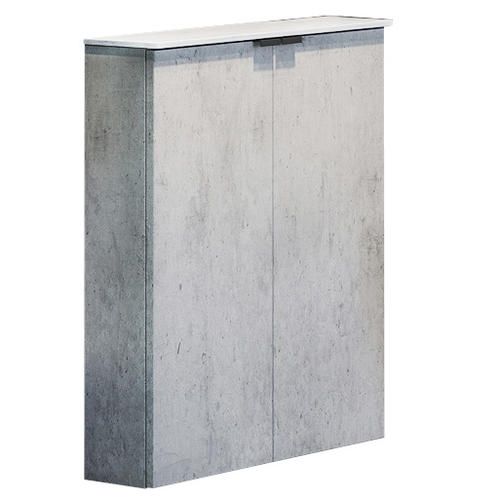 фото Шкаф подвесной comforty "моно-60" бетон светлый с белой столешницей