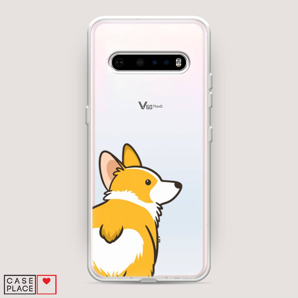 

Чехол Awog на LG V60 ThinQ 5G "Корги следуй за мной", Желтый;бежевый;белый, 84250-2