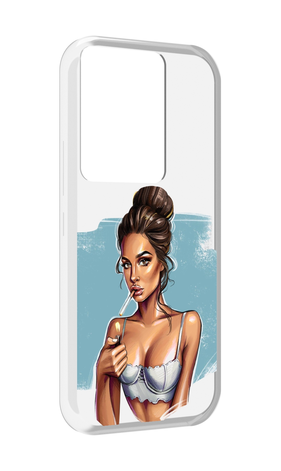 

Чехол MyPads девушка-с-зажигалкой для Itel Vision 3 Plus / Itel P38 Pro, Прозрачный, Tocco