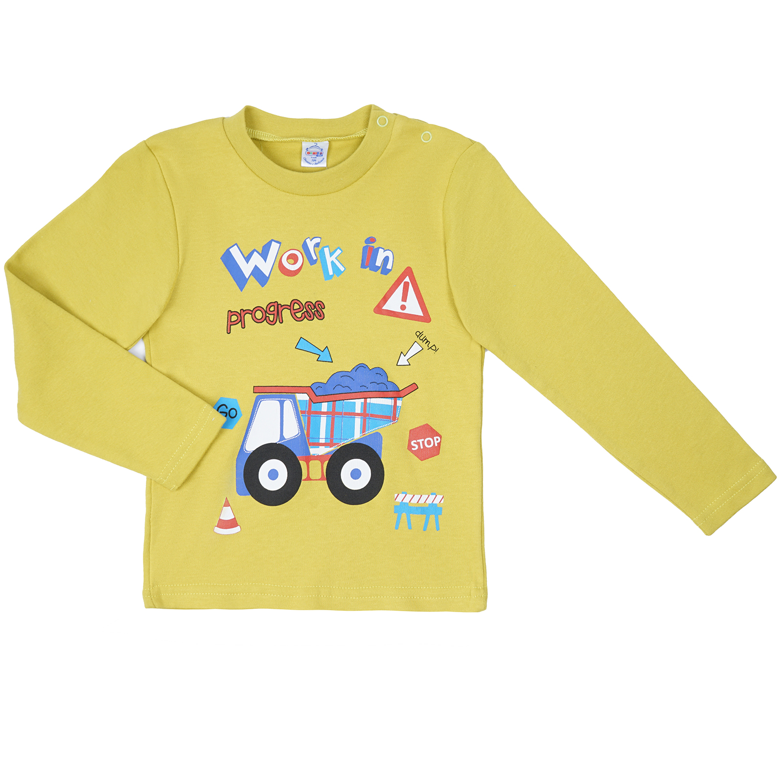 фото Футболка детская bonito kids bk006m цв. горчичный р. 92