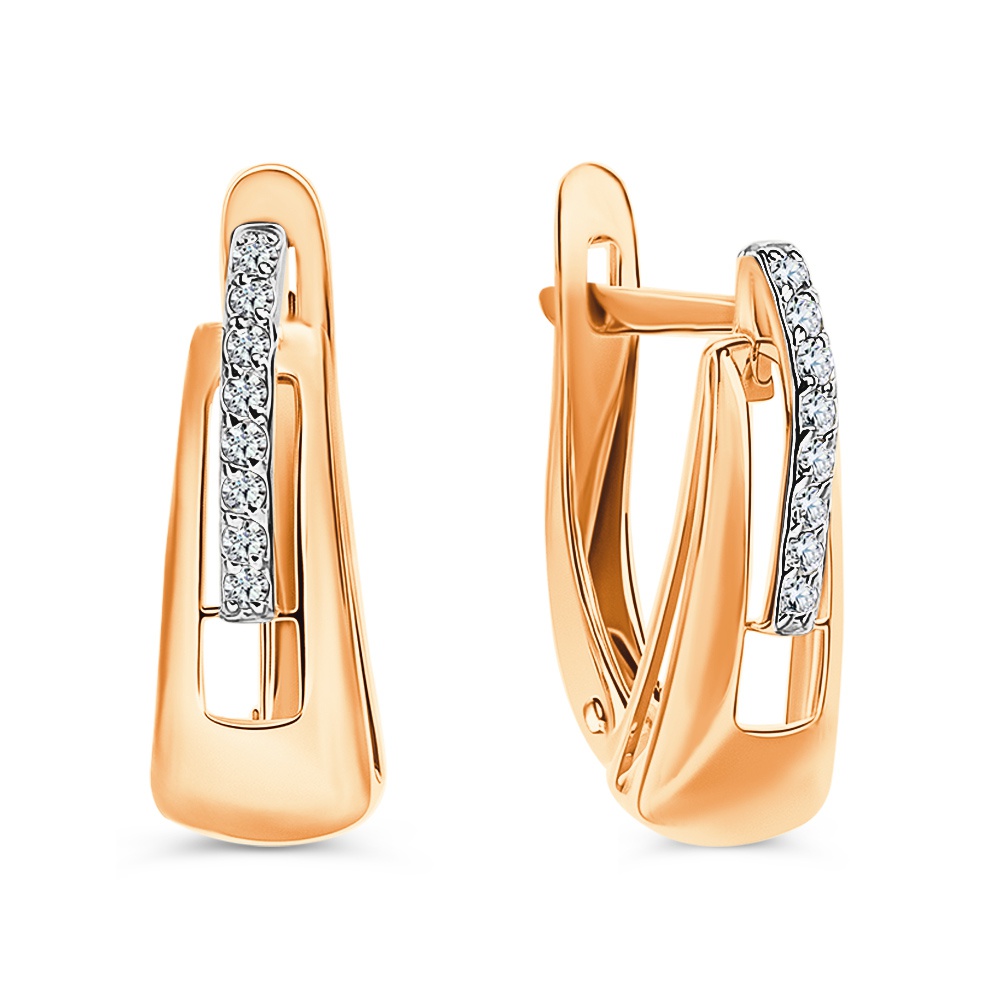 

Серьги из золота 585Gold 102010711, бриллиант, 102010711
