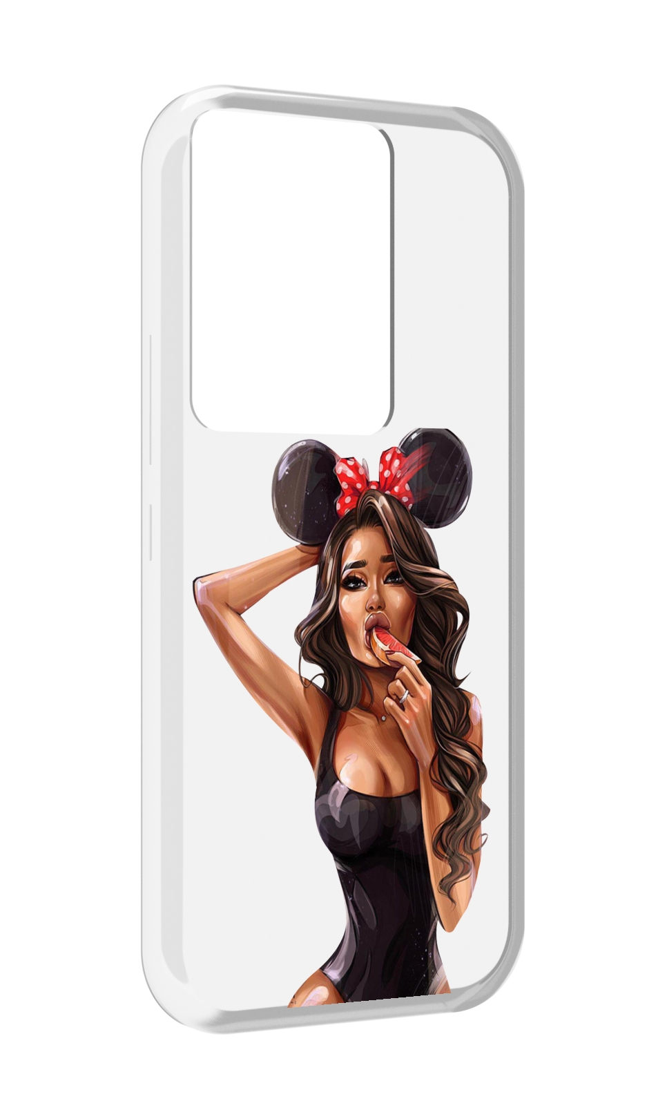 

Чехол MyPads девушка-с-грейпфрутом женский для Itel Vision 3 Plus / Itel P38 Pro, Прозрачный, Tocco