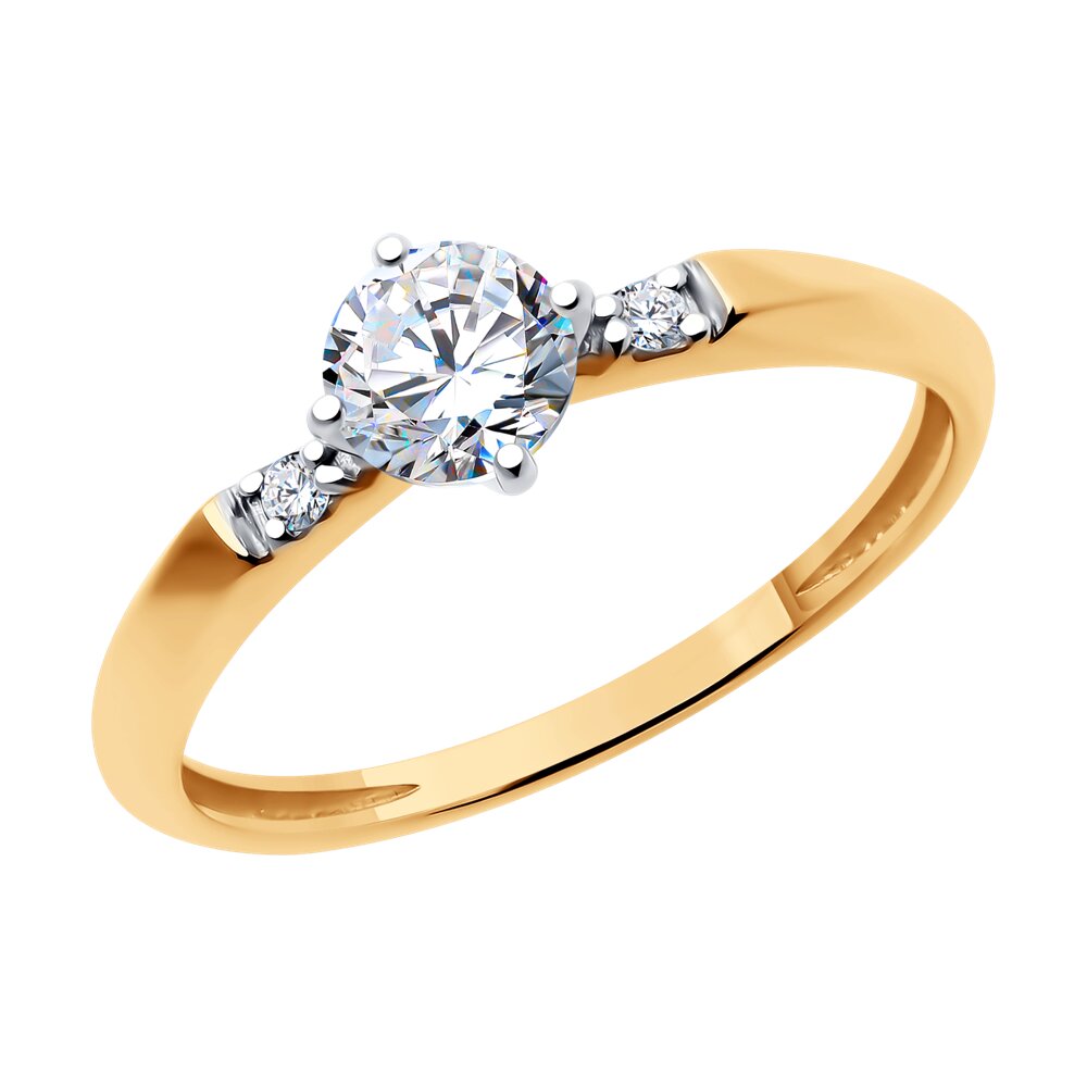 

Кольцо из золота р. 17,5 Diamant 51-110-02251-1, фианит, 51-110-02251-1